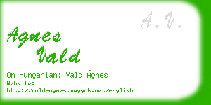 agnes vald business card