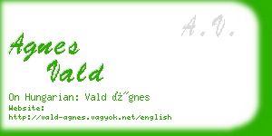agnes vald business card